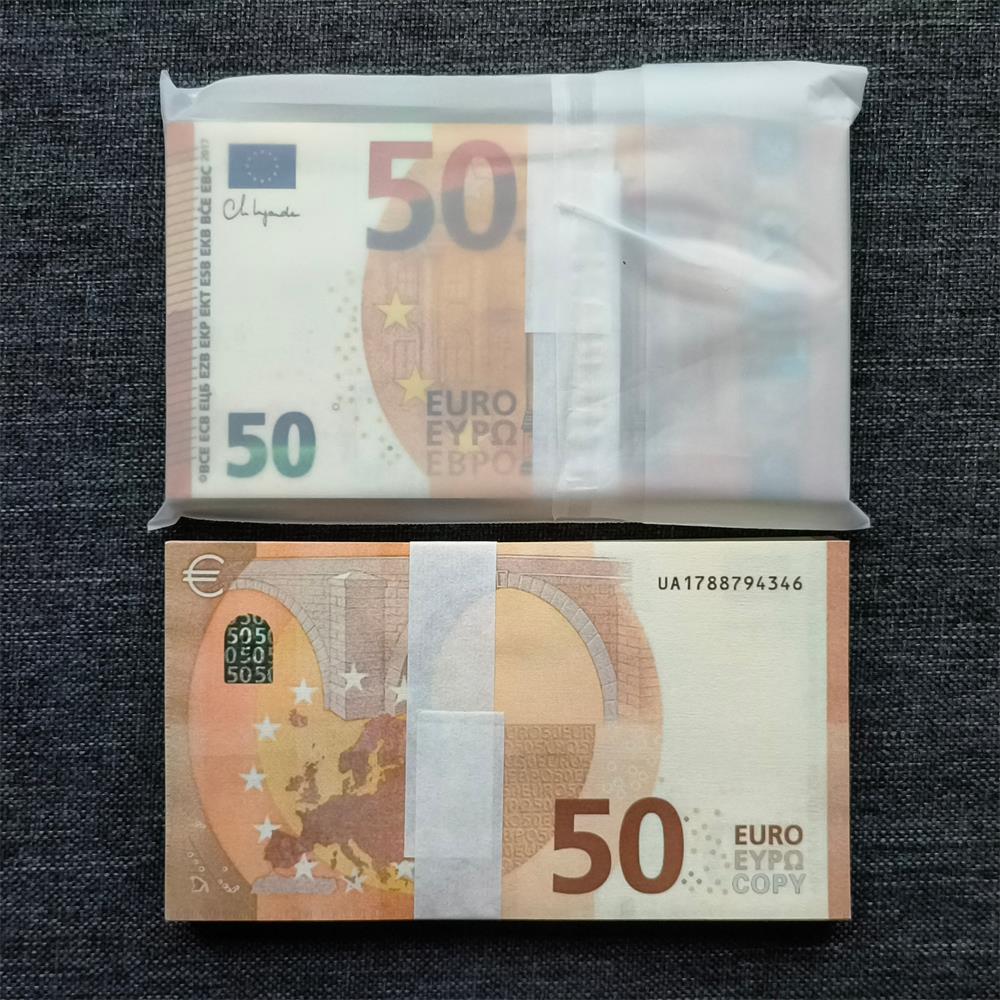 3A EURO Bill Game Money New Arrival Paper Novelty Props For Kids' Party Games Halloween Christmas Weddings Graduations Easters Notes 5 10 20 50 100 200 500