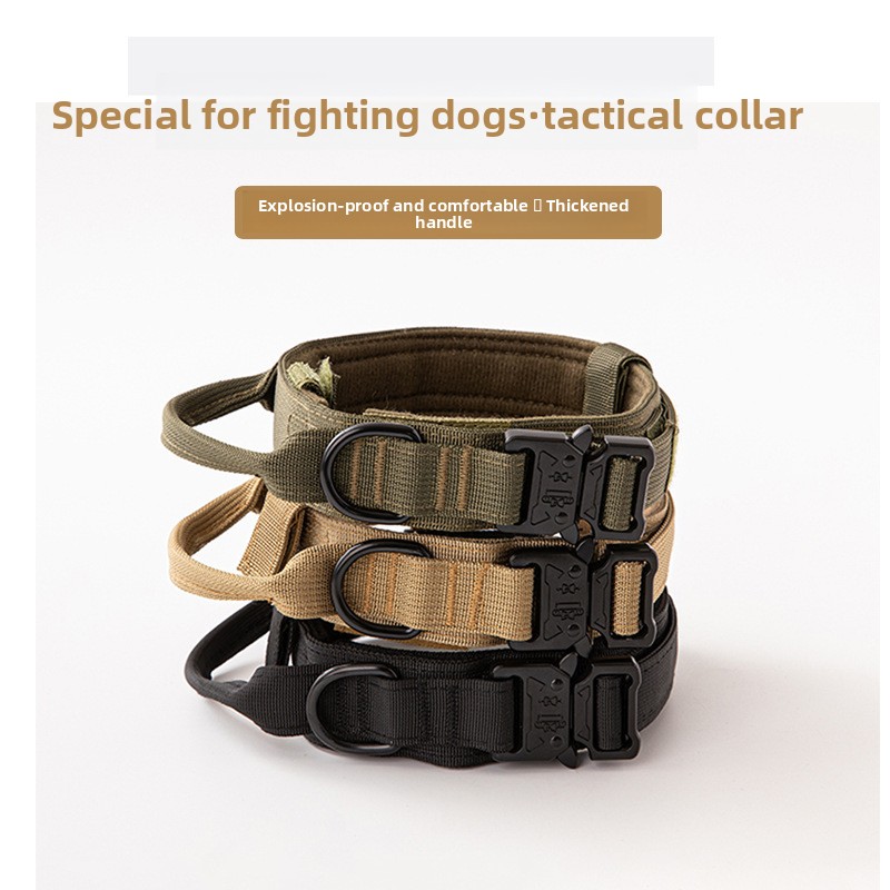 Adjustable Tactical Dog Harness No Pull Leash for Large Dogs Outdoor Training Nylon Collar Heavy Duty