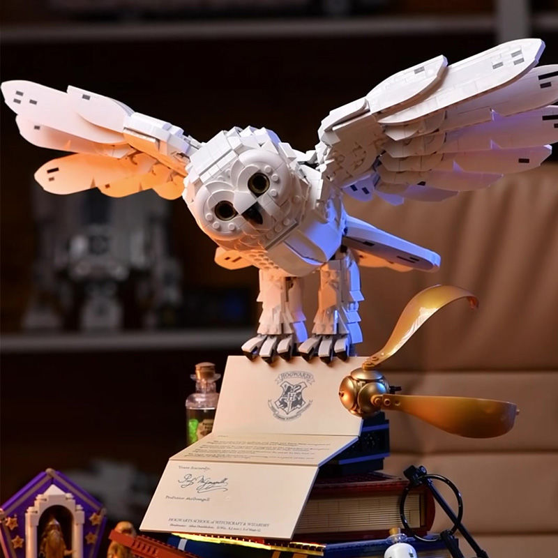 Cross-border building blocks Harry Potter Hedwig Owl Assembly Toy Large Model Gift Free Shipping