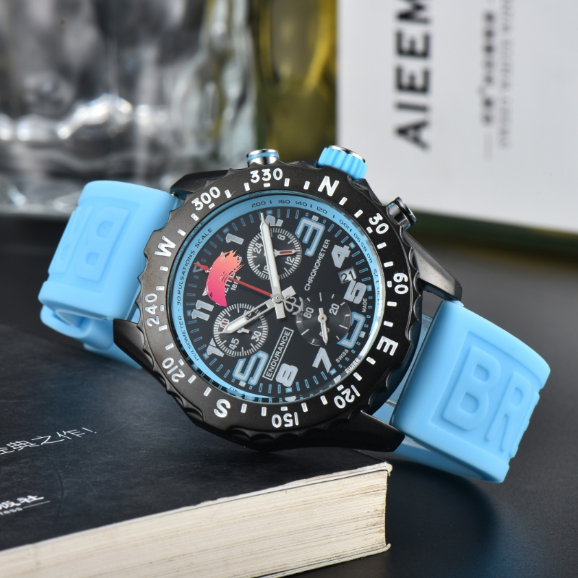 Luxury BR 1884 Men' Watch Quartz movement Date ENDURANCEity Pro Avengerssiy CHRONOMETER Watches Multiple Colors Rubber Men Watches Glass Wristw #81