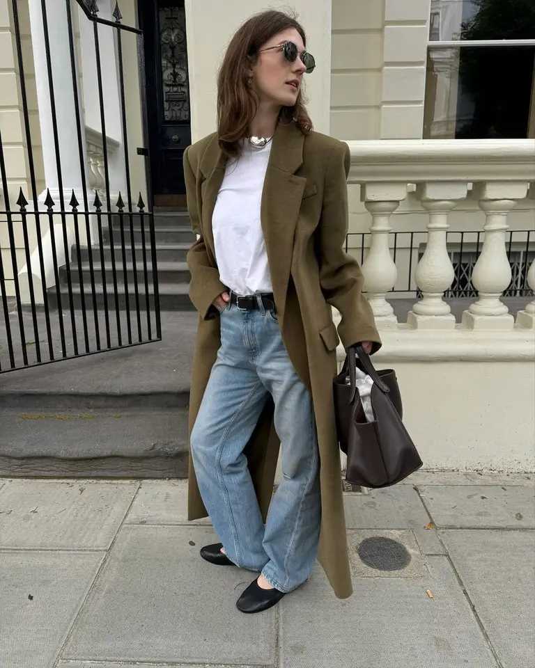 Fashion Solid Green Lapel Woolen Overcoat Women Full Sleeve Button Pockets Loose Long Coats 2025 Lady Winter Daily Commute WearT251224