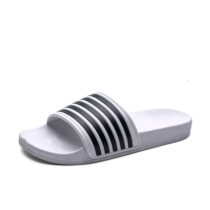 Men's Summer Fashion Outdoor Couple Striped Thick Non-Slip Slide Sandals Ins Trend Bathroom Soft Sole Cool Slippers