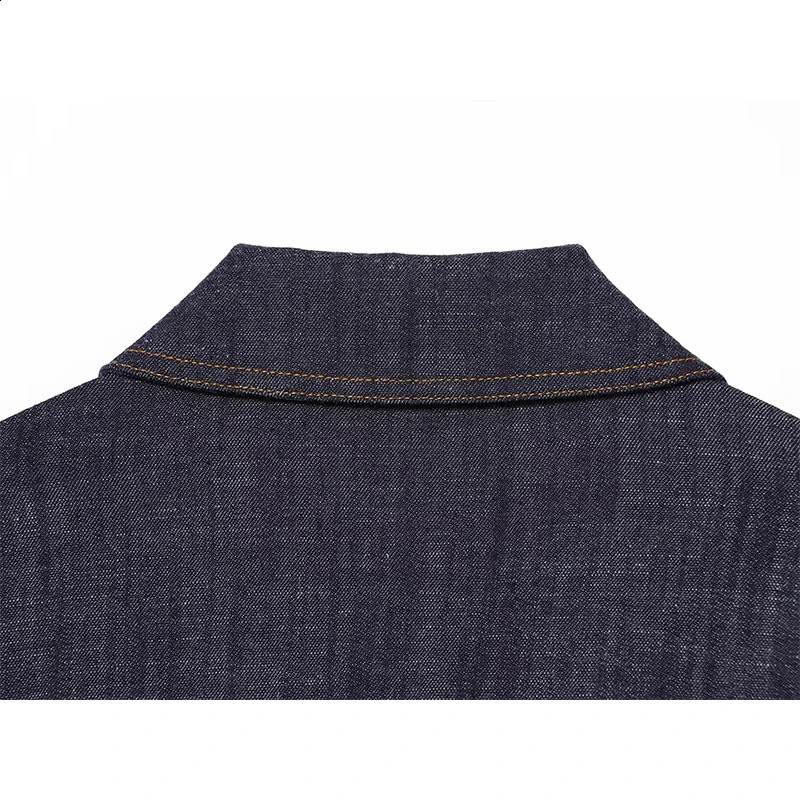 Womens Short Denim Dress Fashion With Belt Turndown Collar Long Sleeves Dresses Vintage Female Elegant Party 251223