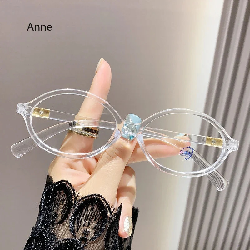 Y2K Retro Oval Frame Glasses Women Female Sweet Cool Eyewear Trend Reading Computer Anti Blue Light Eyeglasses Myopia Glasses 251223
