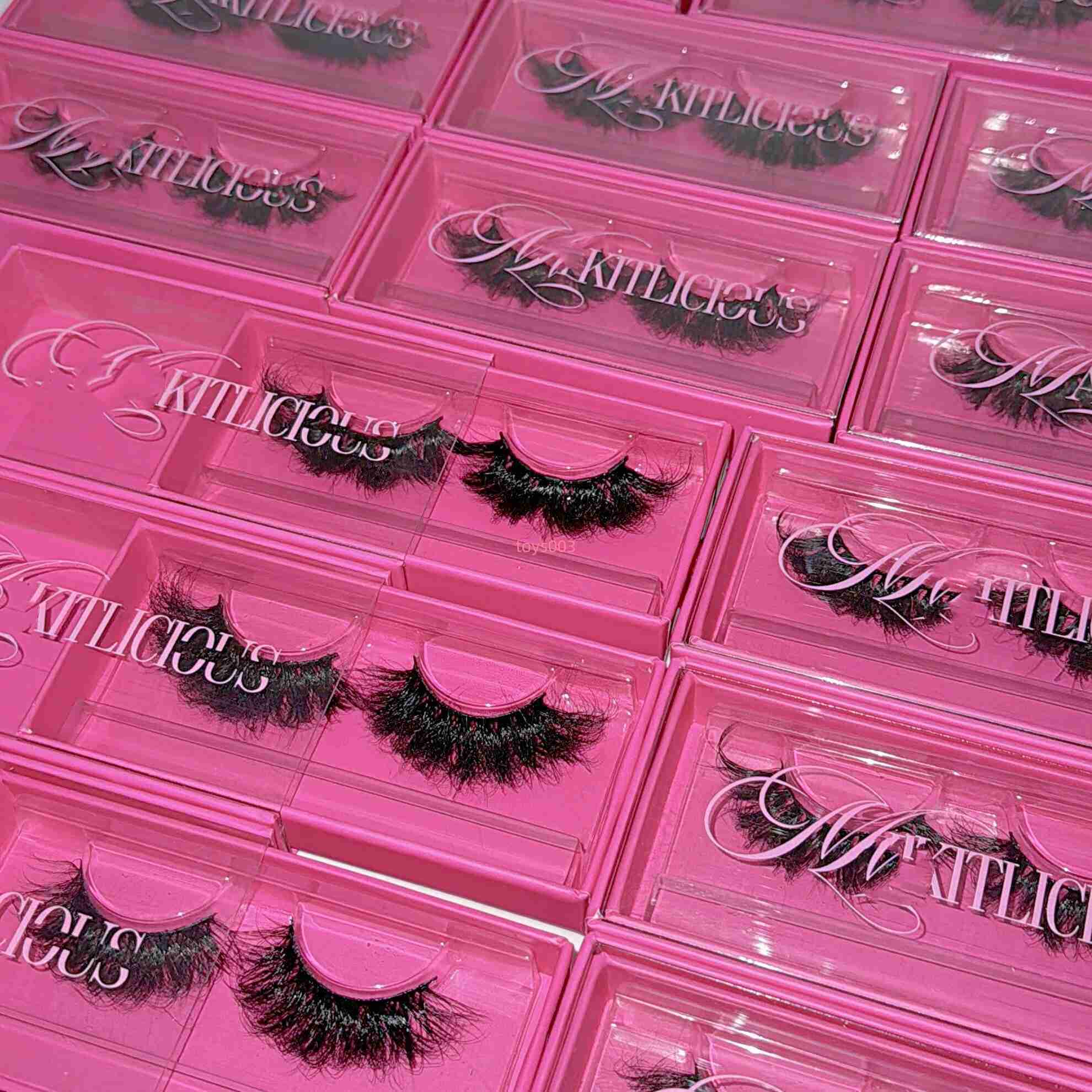 Fluffy Mink Strip Lashes with Luxury Eyelash Packaging 3d 25mm 20mm Wholesale Eyelashes