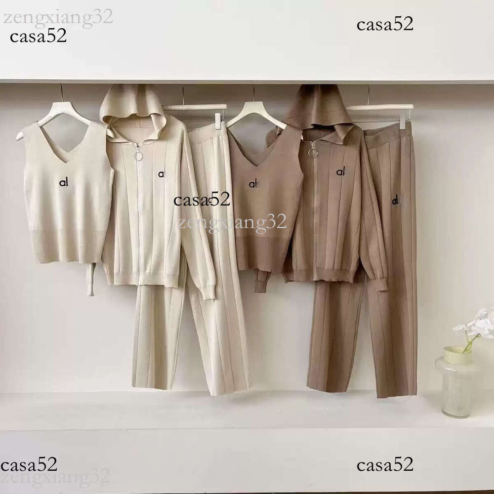 Alonessitys Tracksuit Women Yoga Clothes Sets Half Zipper Hoodie And Pants For Winter Outings Best-Selling Innerwear Special Bundle Women Clothes Fbb