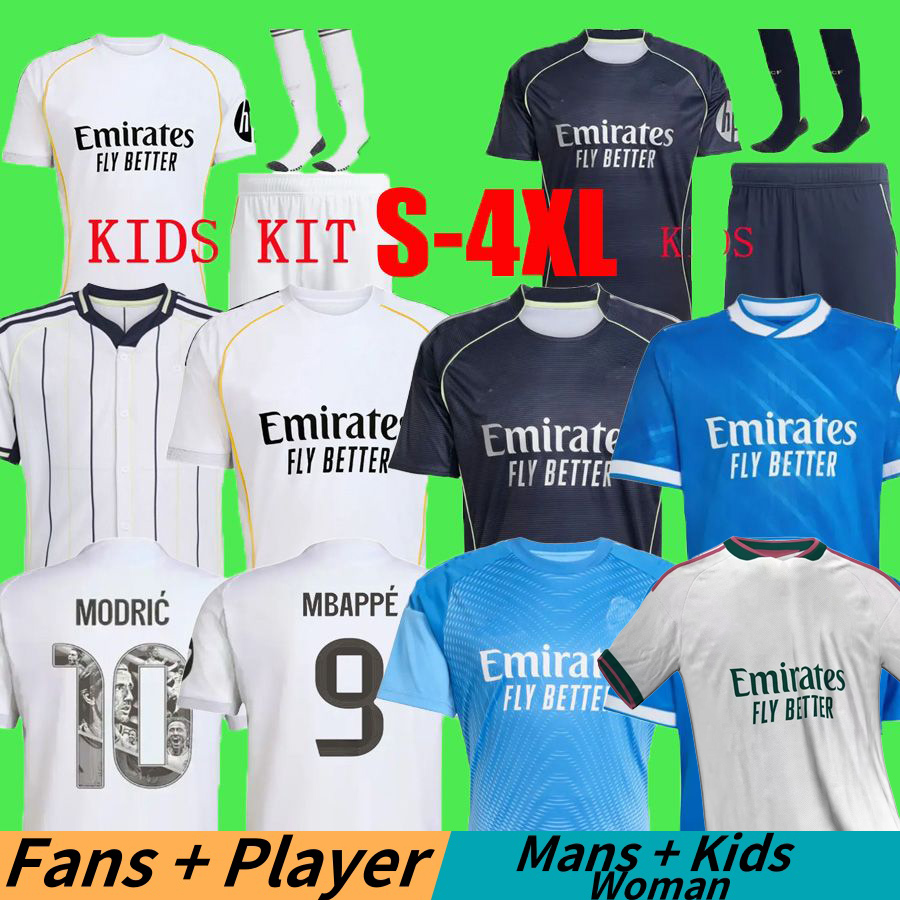 2025 2026 Reals Madrid soccer jerseys MBAPPE BELLINGHAM VINI JR HUIJSEN valverde CARVAJAL MODRIC CAMAVINGA TRENT ENDRICK 25 26 27 realmadrid football shirt sets