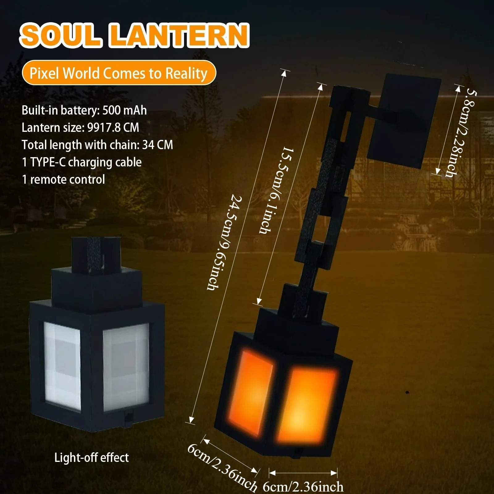 Pixel Style Night Light Portable Lantern Tabletop Ornament 13 Colors Lantern DIY Interior Decoration Festival Atmosphere Light 251223