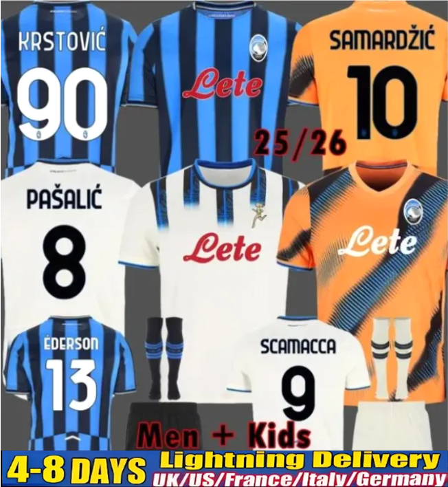 25 26 Atalanta B.C RETEGUI Soccer Jerseys LOOKMAN DE KETELAERE ZAPPACOSTA 2025 2026 SCAMACCA PASALIC SAMARDZIC DE ROON HIEN