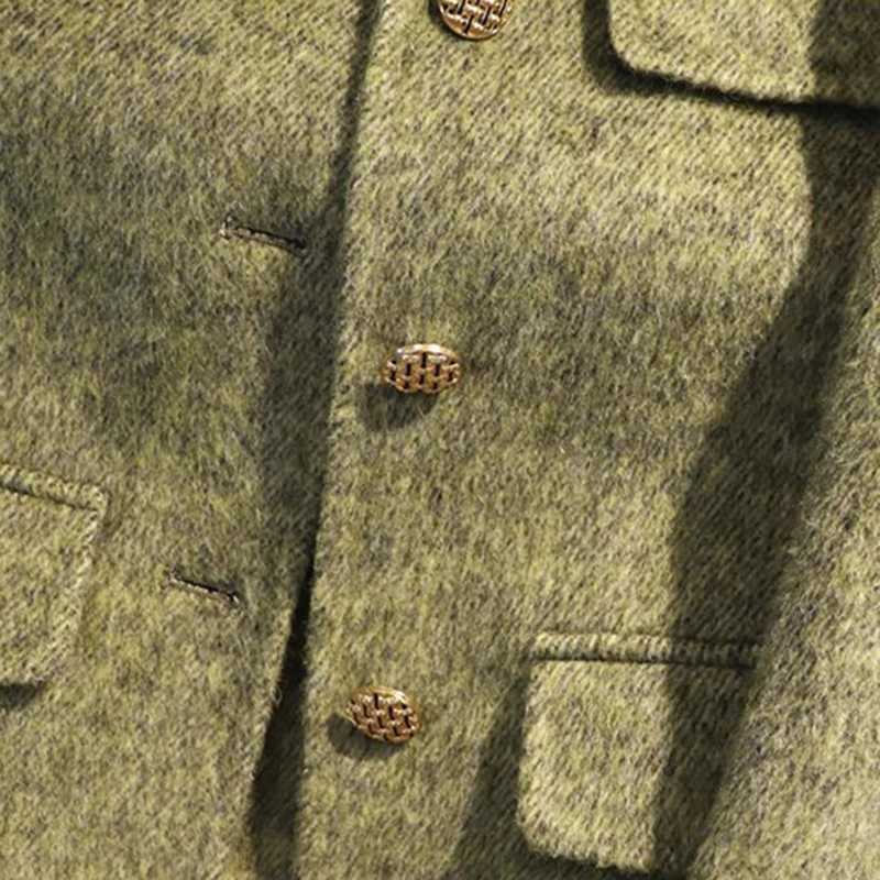 MEXZT Vintage Wool Blends Coat Women Elegant Cropped Quilted Woolen Jacket Korean Commute Blazer Winter Long Sleeve OuterwearsT251224