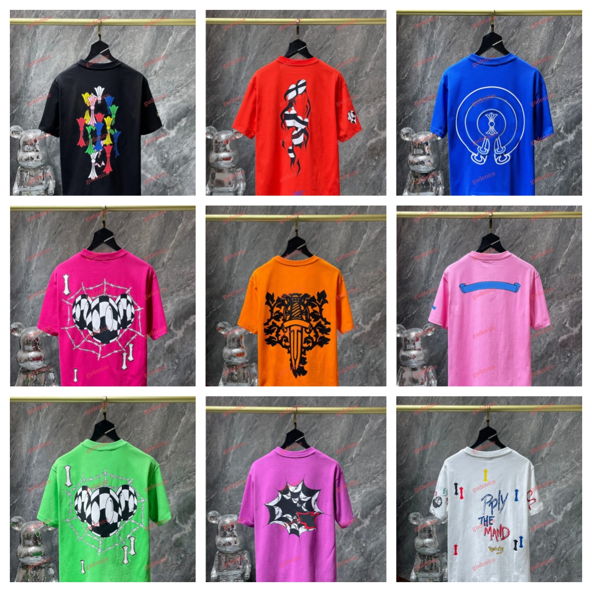 5A New Designer T Shirt Fashion graphic tee 2025 Top Sell chrome shirts Embroidered Letters Summer Luxurys t shirt Tops Shorts Sleeve Clothes Loose Tees