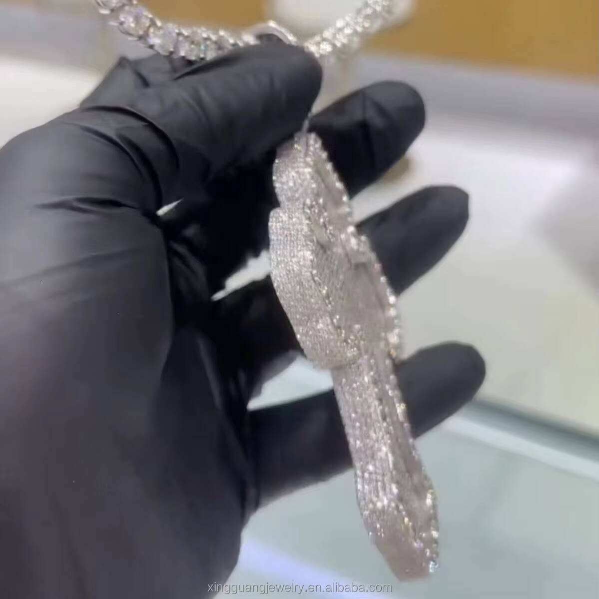 New Design Hiphop Diamond Cross Pendant Real 925 Silver CRA VVS Moissanite Custom Pendant Fine Jewelry Pendant for Men Women