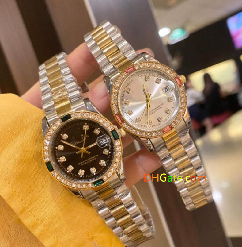 Rolix ro1ex rorix womens fashion ladies watches 28mm Rhinestone Diary Series Diamond-Studded Round Dial Quartz Steel Band Women's Watch Foreign Trade Gifts
