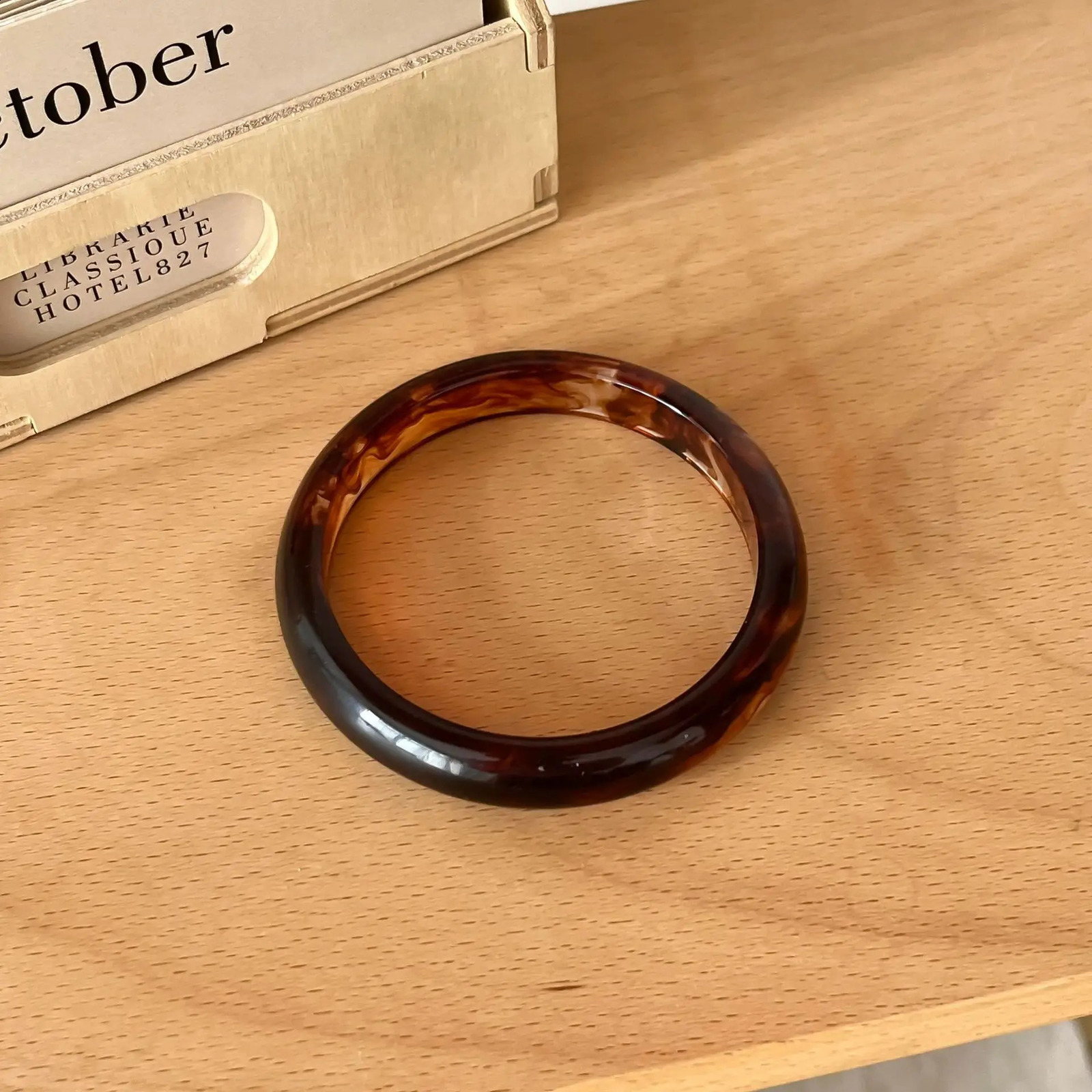 Smudged Resin Fine Bracelets for Women Vintage Acrylic Korean Fashion Jewelry Elegant Easy Match Simple Pulseras 251219