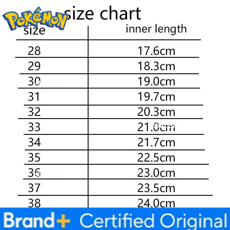 Pokemon Children Cartoon Sneakers Kids Shoes Fashion Boys and Girls Sneakers Student Casual Running Shoes Breathable and Lightweight W251224
