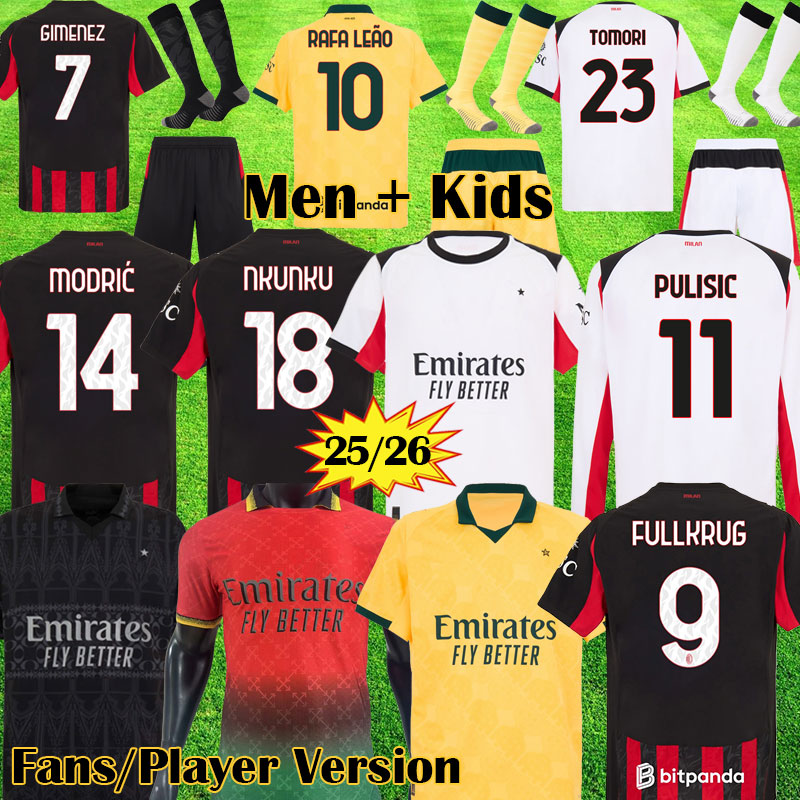 2025 2026 FULLKRUG MODRIC NKUNKU aAc MlIAN soccer jerseys RAFA LEAO 25 26 PULISIC RICCI 125TH Anniversary ACM football shirt TOMORI GABBIA 125 Years kids 4TH Kits