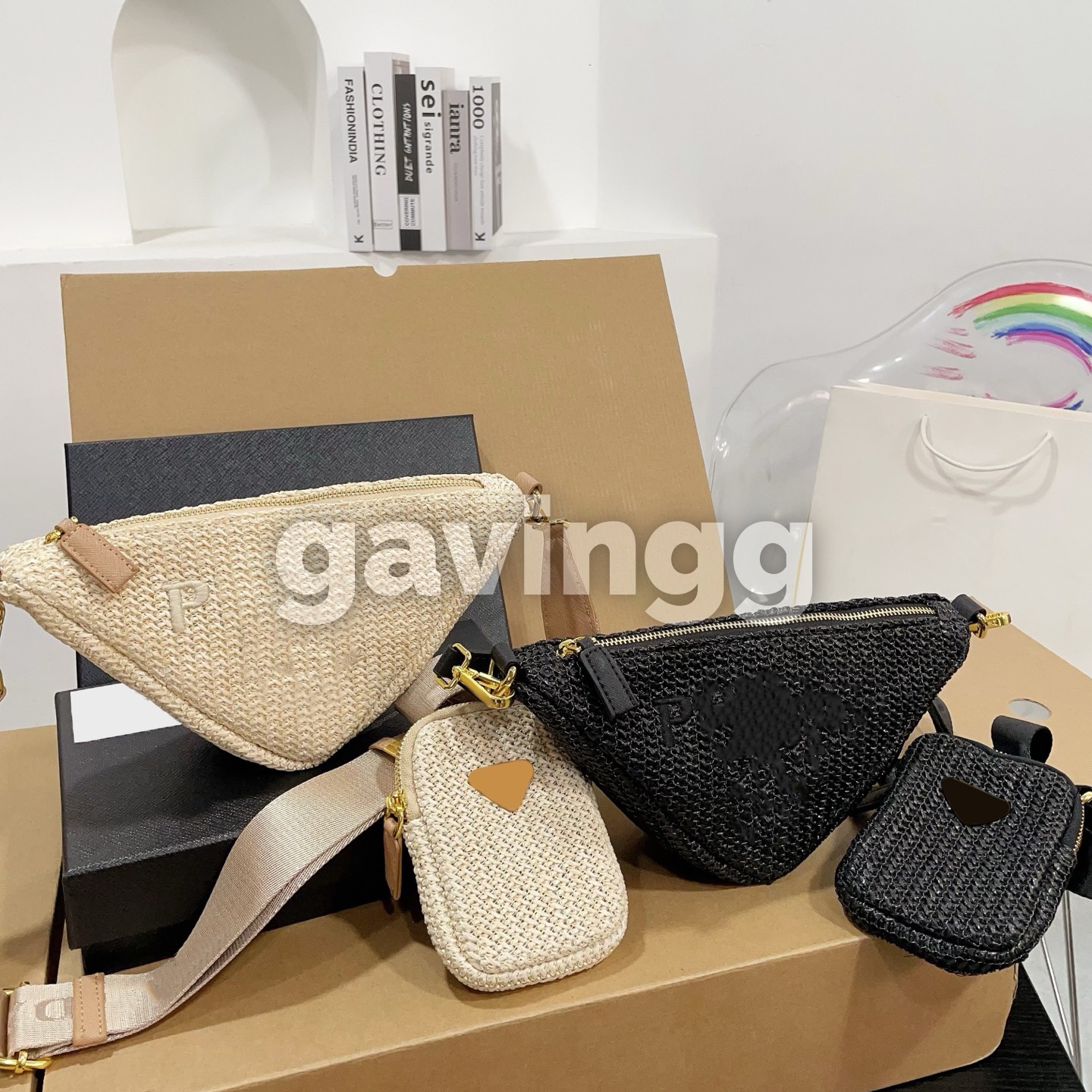 Luxury Bag Designer Bag Straw Bag Series Multiple Styles Shoulder Bag Women's Straw Weave Clutch Straps Triangle Bag Summer Raffias Tote Bag Fashionable Woven Bag