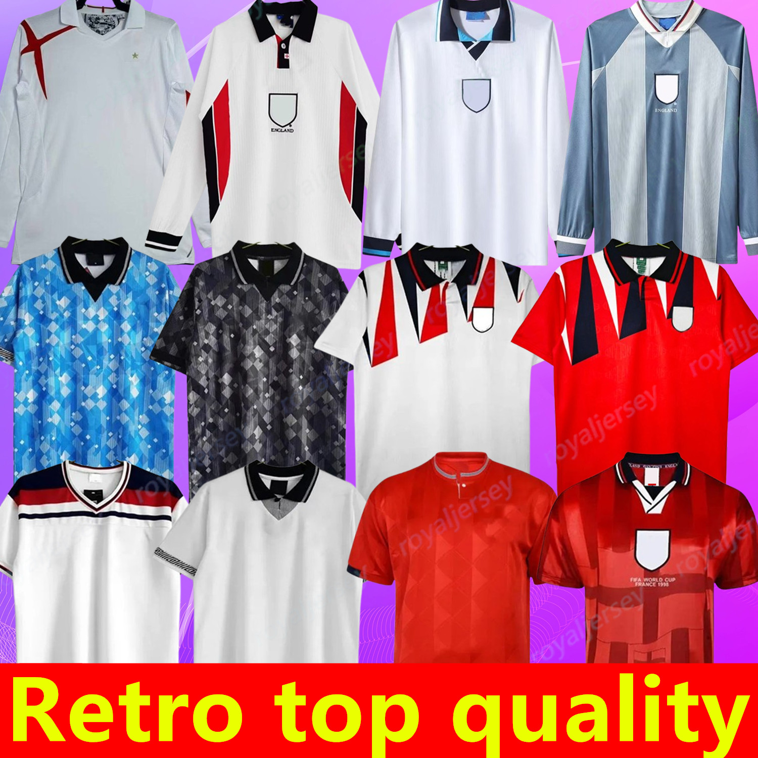 2002 OWEN Retro KEEGAN Lampard soccer jerseys GERRARD OWEN home away 2000 2004 2006 2010 12 ROONEY GASCOIGNE 1998 classic England football shirt McDERMOTT 1982 1994