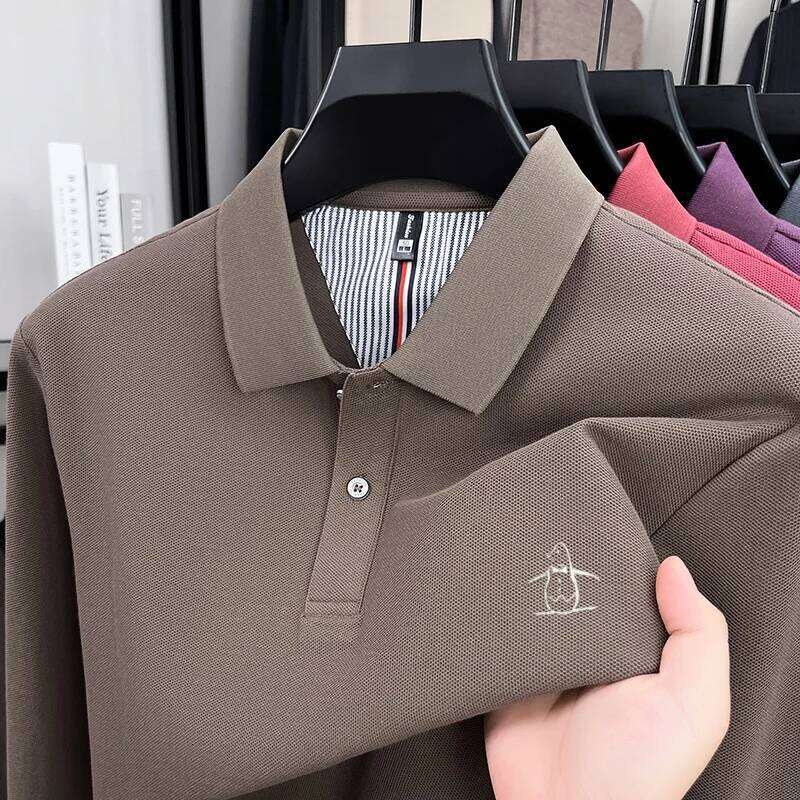 POLO Hot selling 2025 autumn winter new exquisite penguin embroidery top men brand comfortable and casual long sleeved polo shirt X251224 - view 6