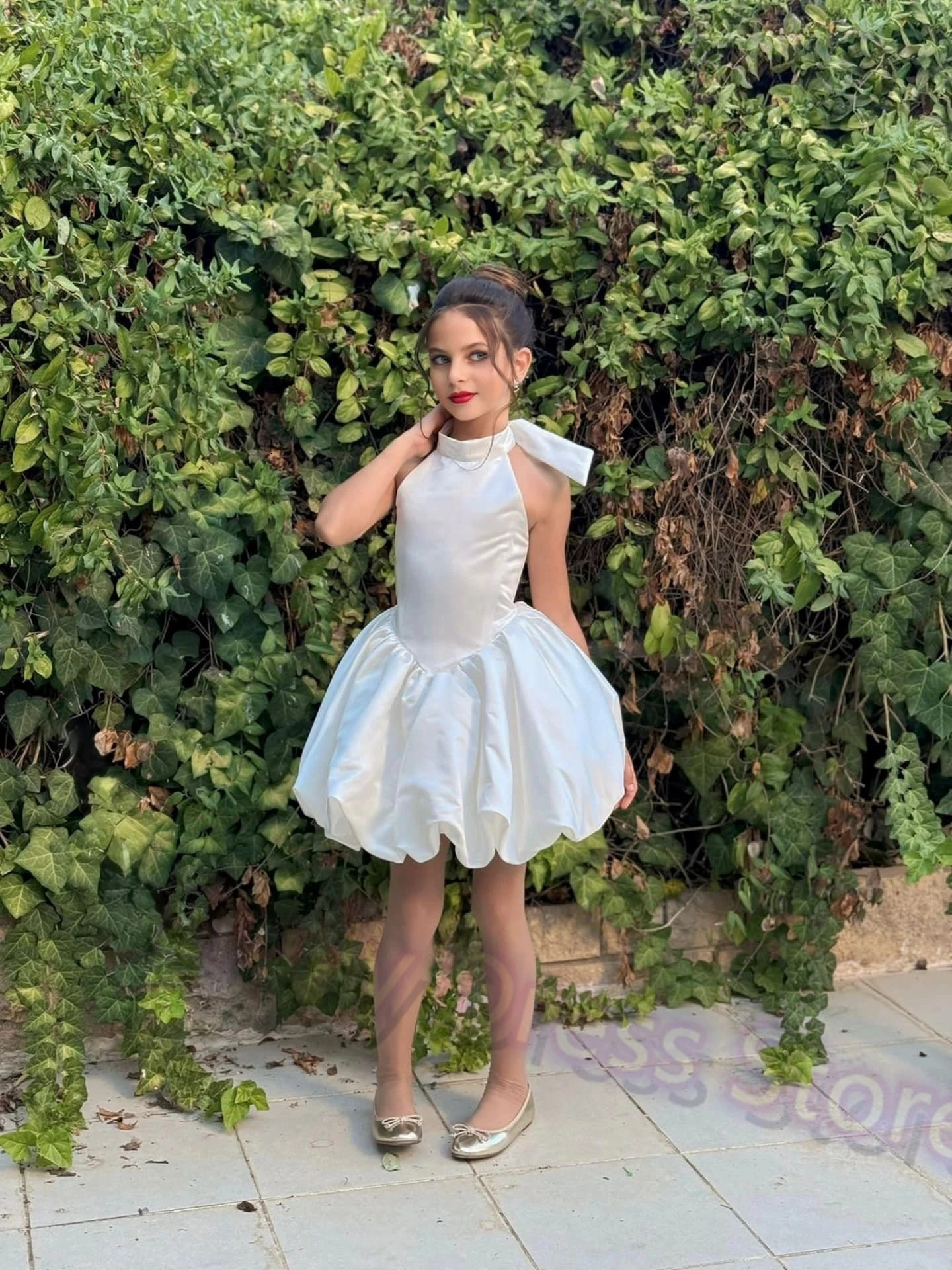 Customized Ivory Flower Girl Dress For Wedding Pleated Puffy Mini Elegant Kids Birthday Party First Communion Ball Gown 251224 - view 6