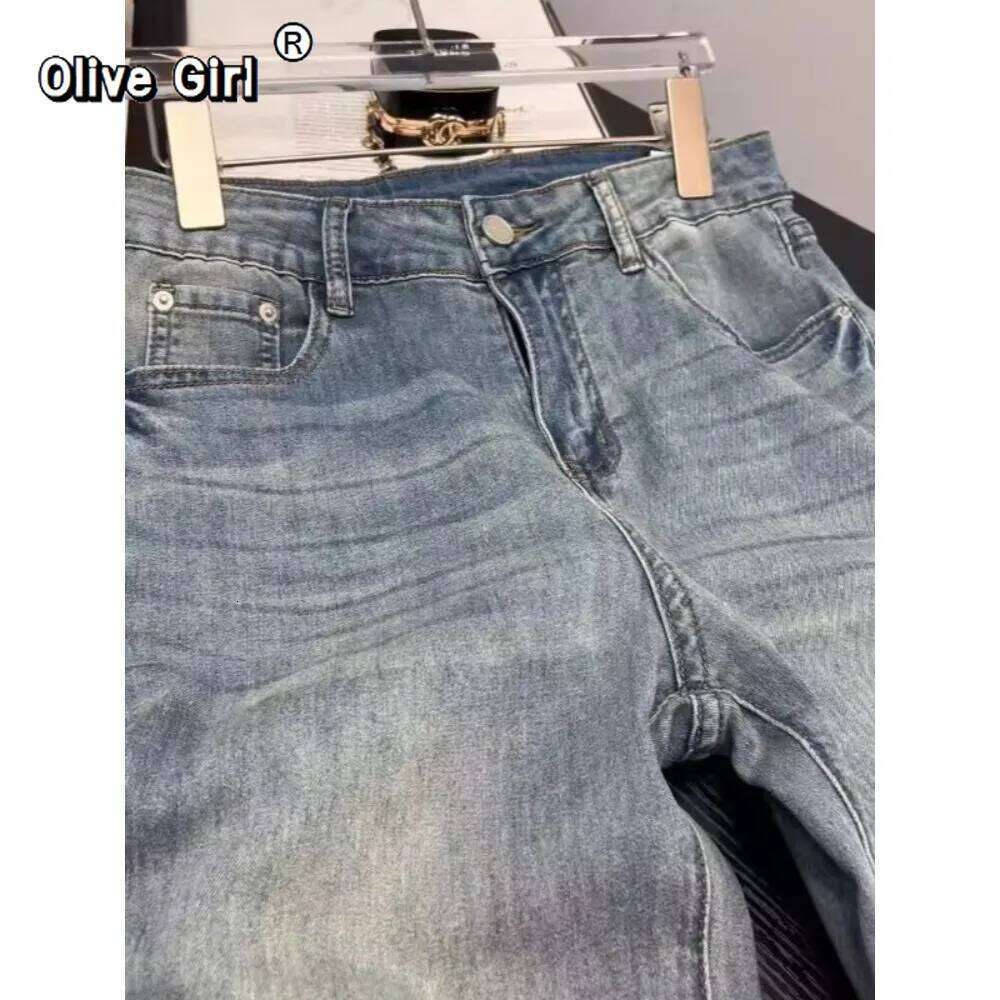 Jeans Casual Embroidered Wide Leg Jean Women's Pant Clothing 2026 Spring Trouser Summer High Waisted Elegant High-end X251224