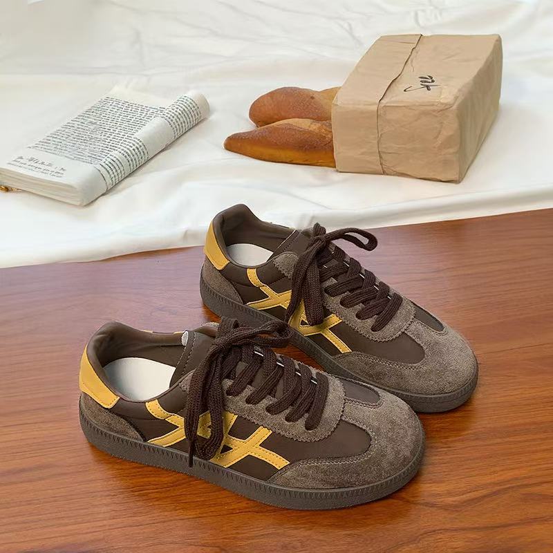 casual shoes runner speed cat women brown yellow beige outdoor trainers sneakers