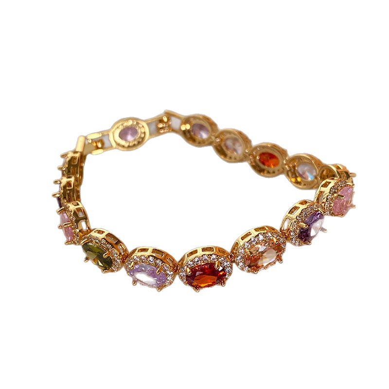 French Zircon Oval Clasp Palace Style Exquisite Elegant Temperament Bracelet Light Luxury High-end Feel Women's Jewelry - view 6
