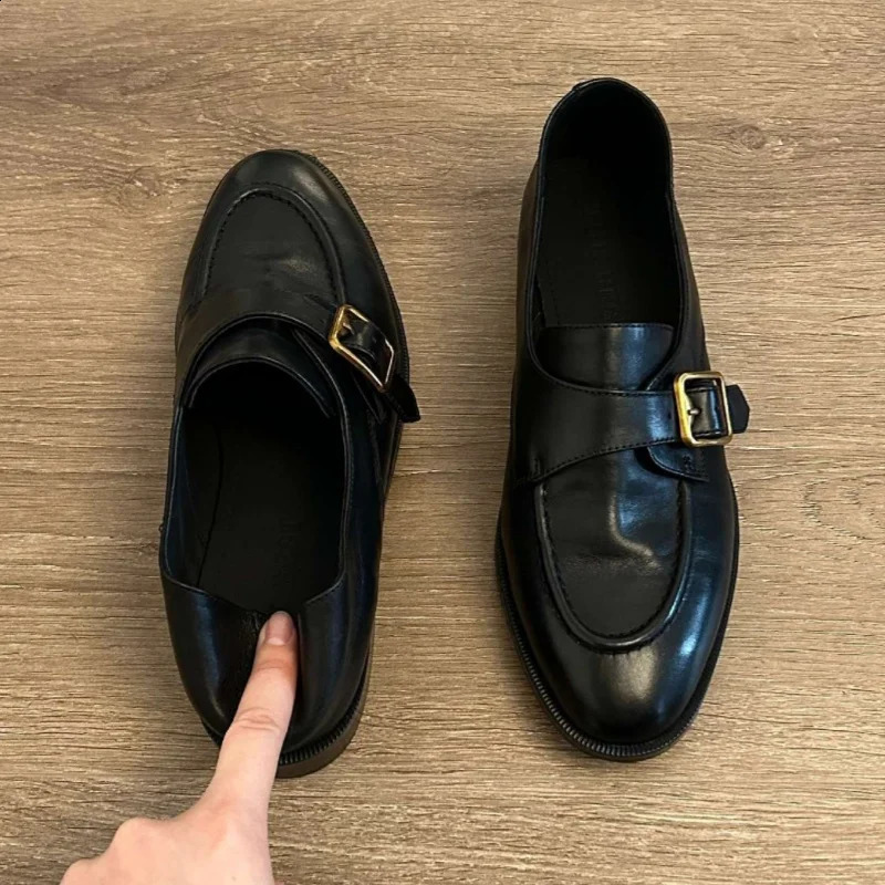 Retro Britsh Style Womens Loafers Spring Autumn Casual Fashion Slip On Round Toe Office Work Flat Shoes Zapatillas Mujer 251223