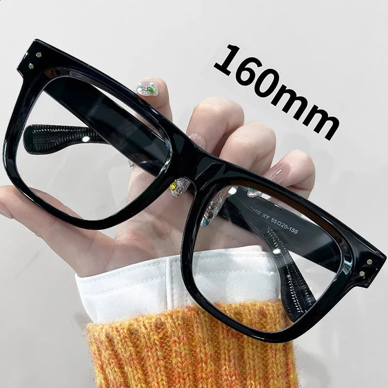 160mm Thick Frame Eyeglasses Men Women Large Size Big Face Glasses Frame Fashion Optical Prescription Glasses 251223