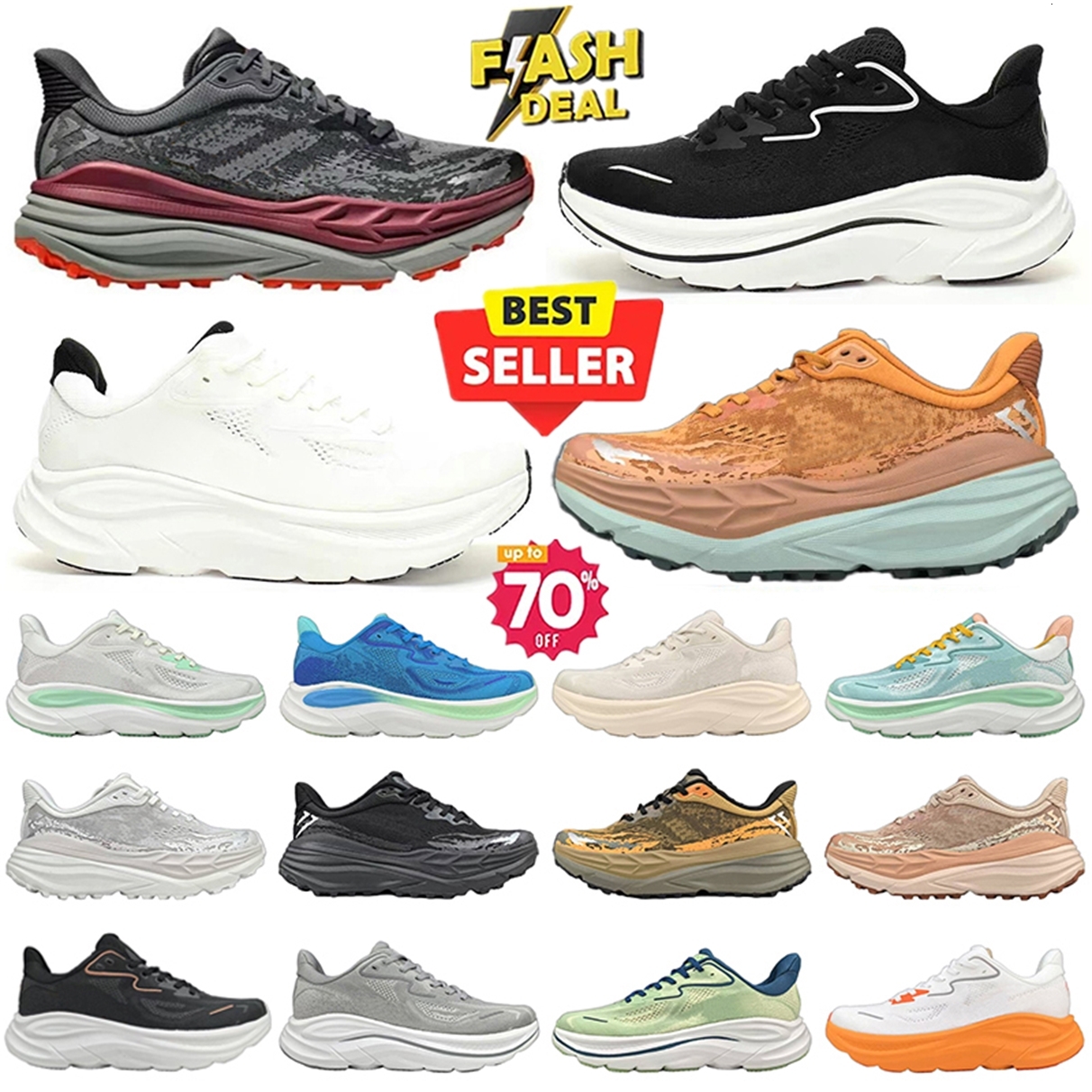 Hokawomen 9 Clifton sneakers running shoes men women Stinson 7 9 sneaker ONE womens Challenger 7 Anthracite hiking shoe breathable mens outdoor Sports 36-47