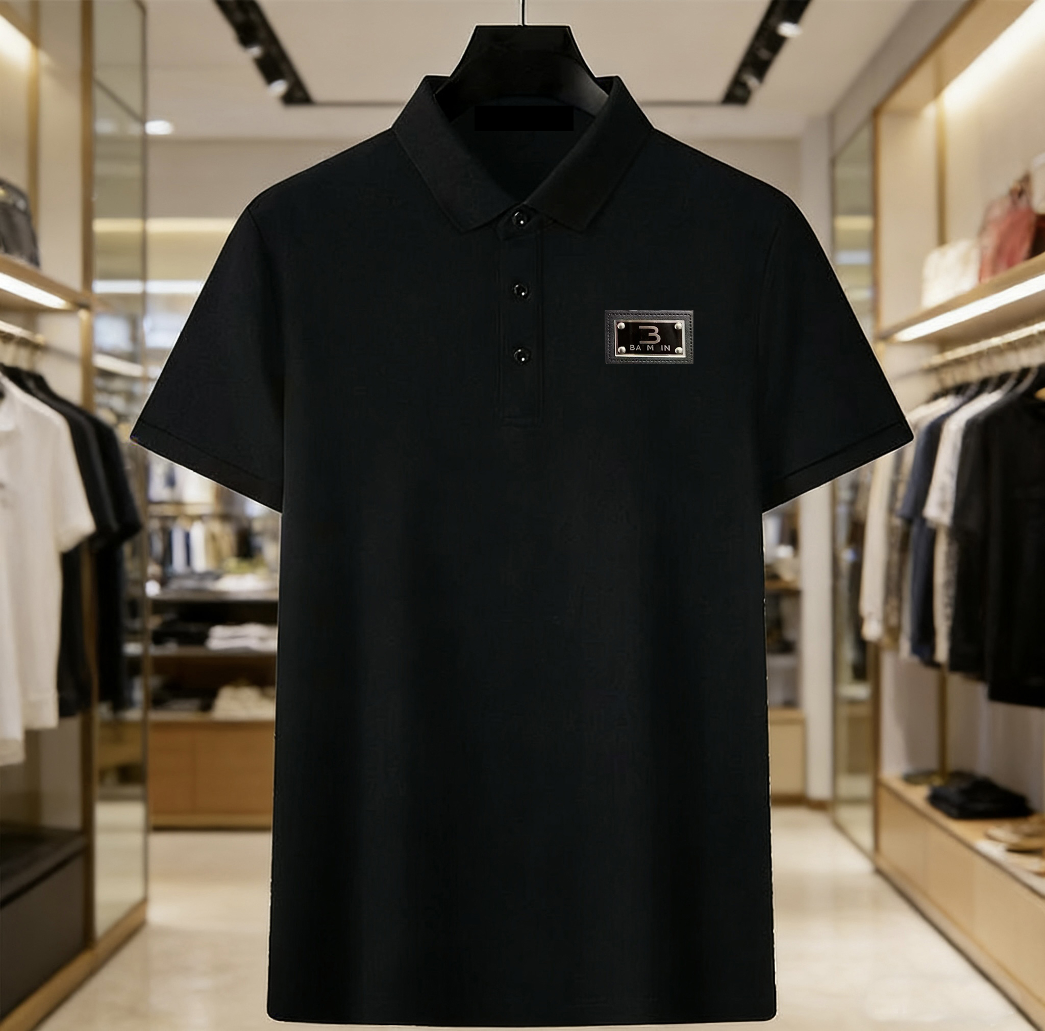 Summer men's and women's fashionable casual short-sleeved Polo shirt. Men's high-end business fashion lapel short-sleeved lightweight Polo shirt Size S-5XL