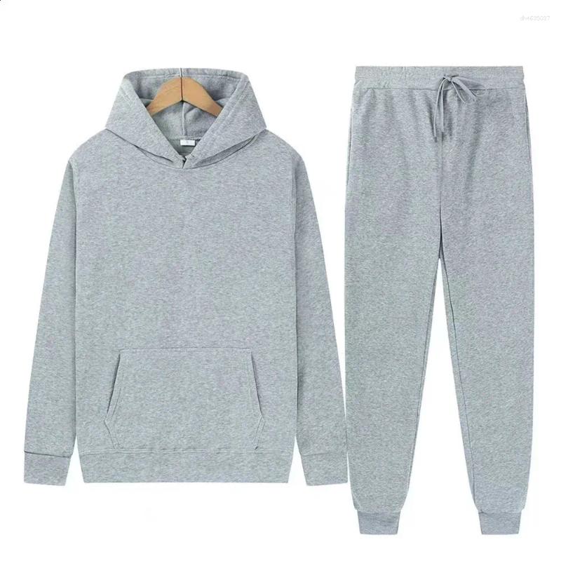 Men's Tracksuits Mens Autumn And Winter Solid Color Hoodiepants Two-piece Set Fashionable Casual Sports Size S-3XL 251223