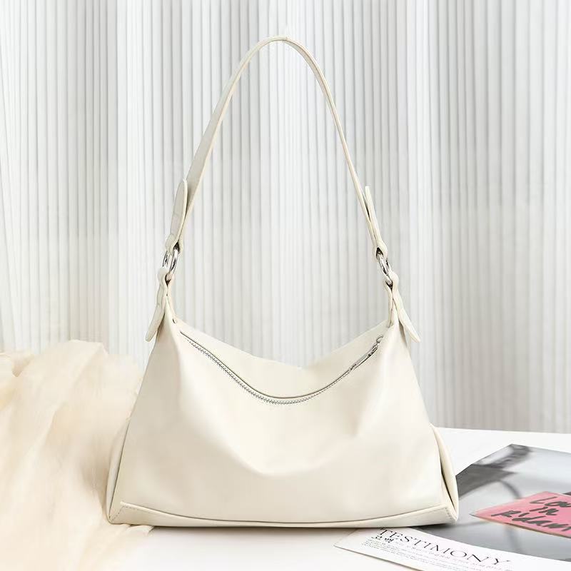 2024 Handbag Leather High-Capacity Commuting Fashionable Suede Tote Vintage Top Handle Retro Shoulder Bag