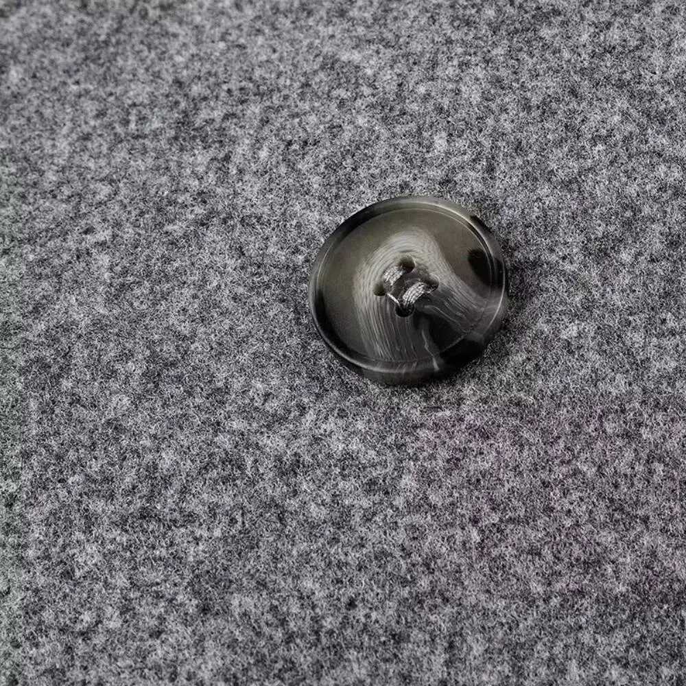 Womens Woolen Loose Coat With Flip Collar Long Sleeve Button Pocket Back Fork Design Autumn And Winter New Style WooleT251224