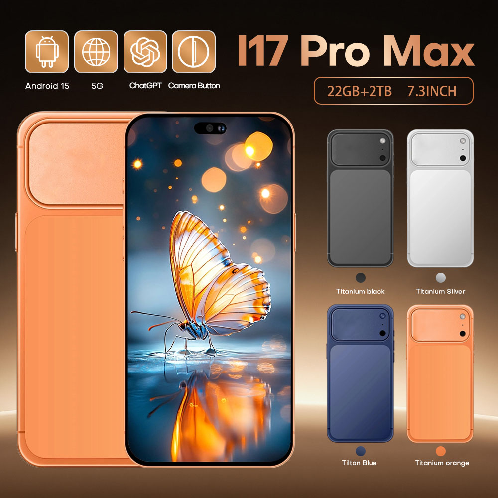 7.3inch I17 pro max Cell Phones Smartphone Camera HD Display 2TB RAM Face ID Full Screen Smart computer Smartphones Android 15 Mobile Phone unlock low