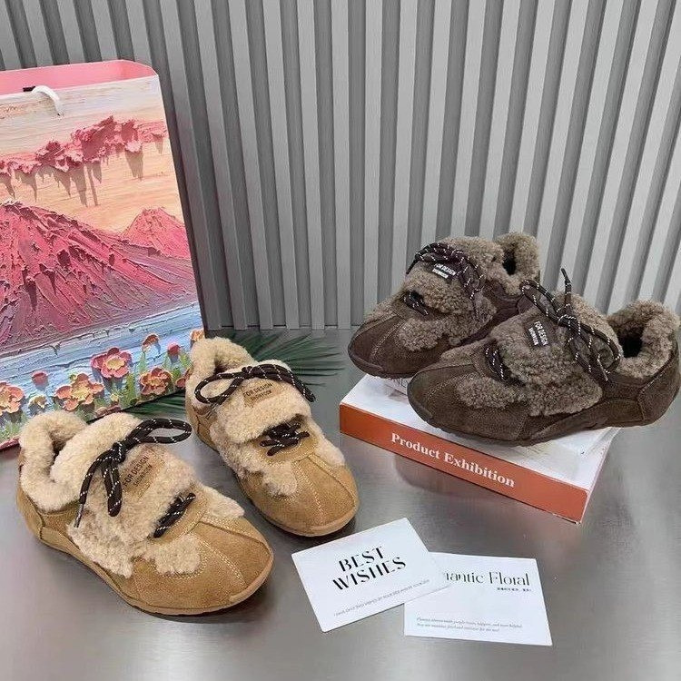 2025 Spring Thick-Soled German Training Shoes for Women, New Style Nubuck Leather Chunky Cute Casual Sneakers ddmythur