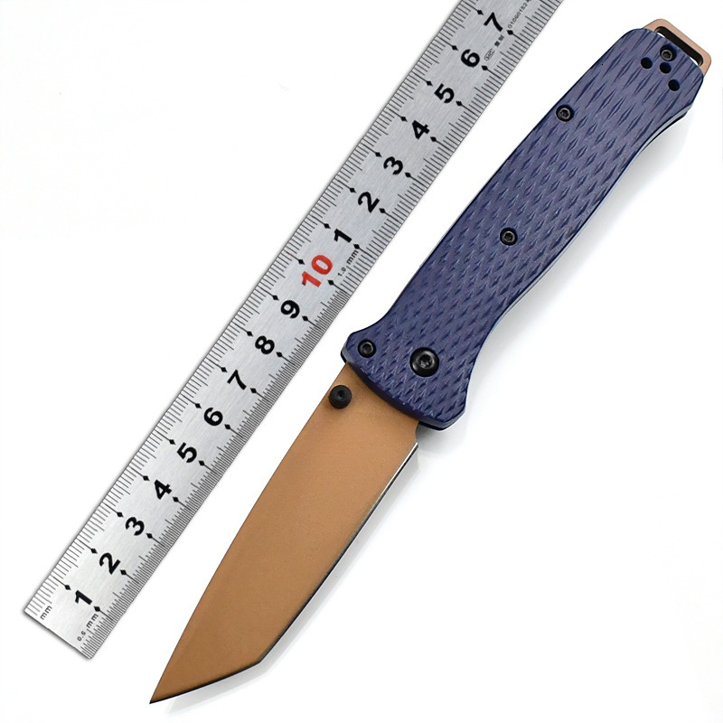 537 Bailout BM Knife Self Defense Pocket Knives Outdoor EDC Survival Flipper Folding Knife Camping Hunting Tool Nylon Handle