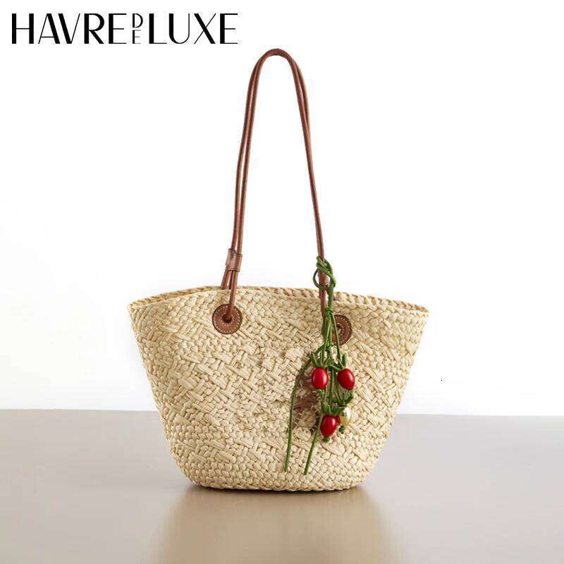 Cowhide tomato string charm exquisite woman all-match cute backpack pendant bag accessories X251224