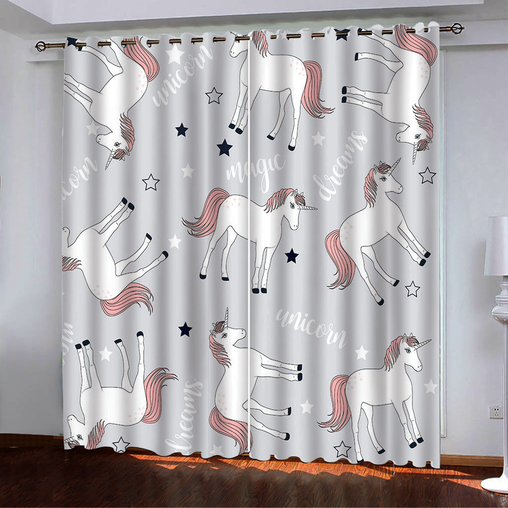 YL-38048 High-Density Blackout Curtain Rainbow Series 3D Digital Printed Curtains - Custom Made From Your Design