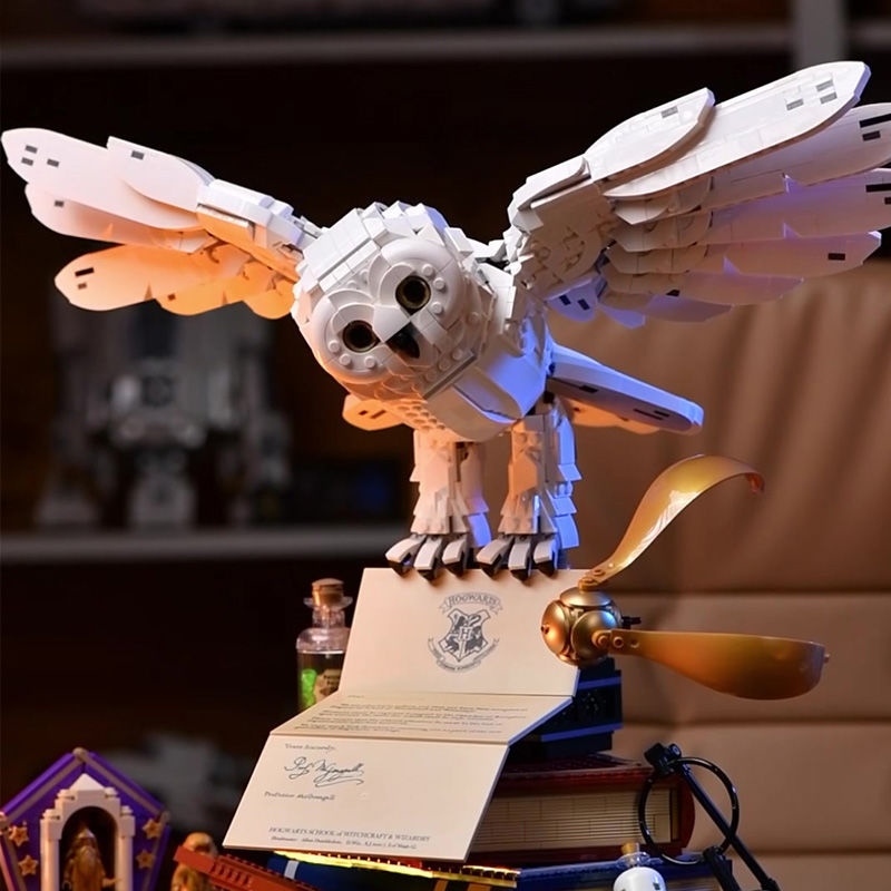 Cross-border building blocks Harry Potter Hedwig Owl Assembly Toy Large Model Gift Free Shipping
