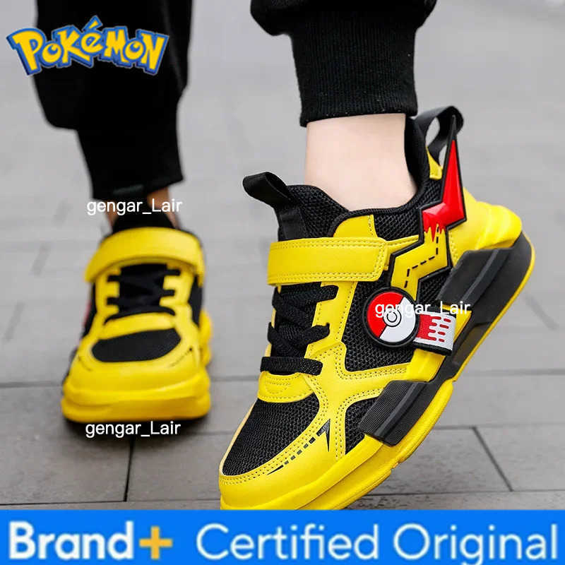 Pokemon Children Cartoon Sneakers Kids Shoes Fashion Boys and Girls Sneakers Student Casual Running Shoes Breathable and Lightweight W251224