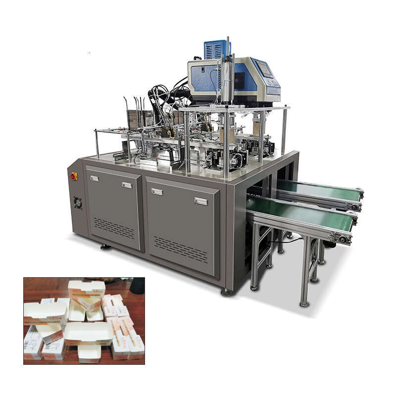 Full Automatic Food Paper Lunch Box Making Mini Machine Kraft Cardboard Paper Box Making Machine