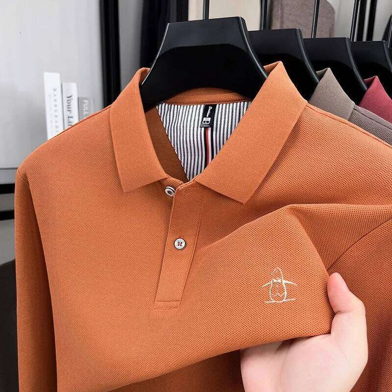 POLO Hot selling 2025 autumn winter new exquisite penguin embroidery top men brand comfortable and casual long sleeved polo shirt X251224 - view 5