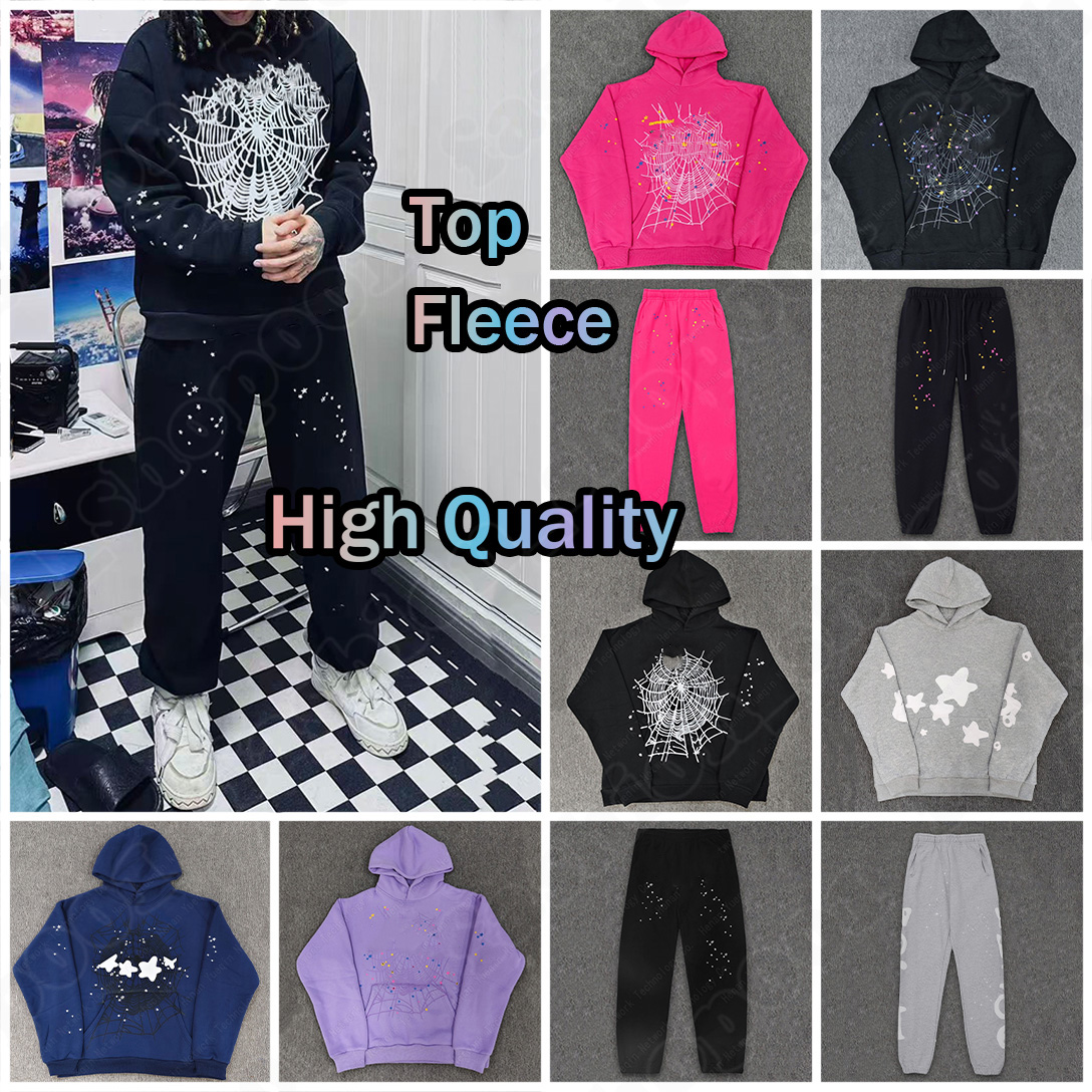 26top Fleece Hoodie spider hoodie designer spider hoodie for mens rhinestone hoodie womens puff printed sweatshirts pants bubble printed gray hoodies US size