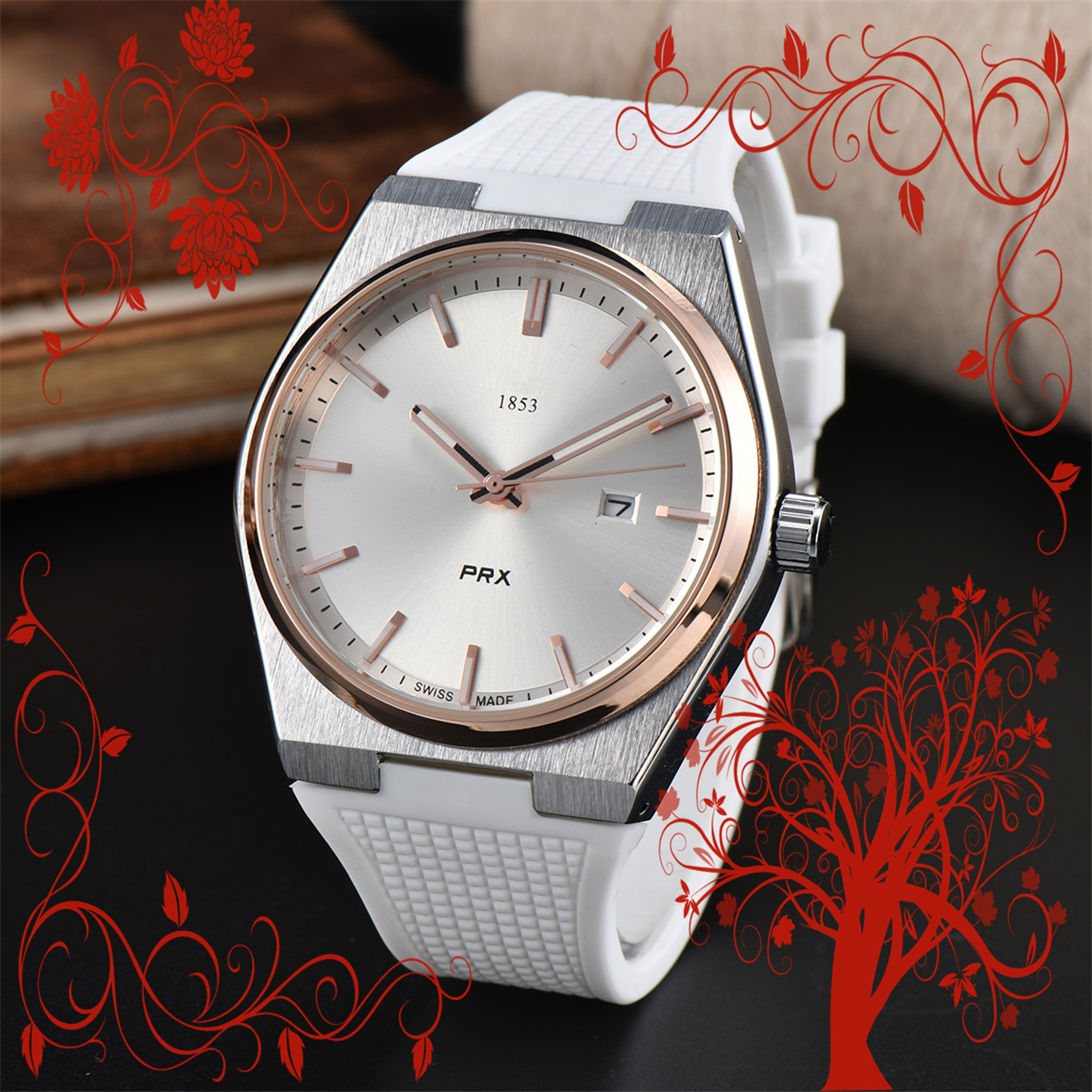 Fashion TISS 1853 PRX Quartz Wrist Watches bell mechanical wristwatches High Quality Luxury Brand Chronograph Clock stainless steel Belt #826