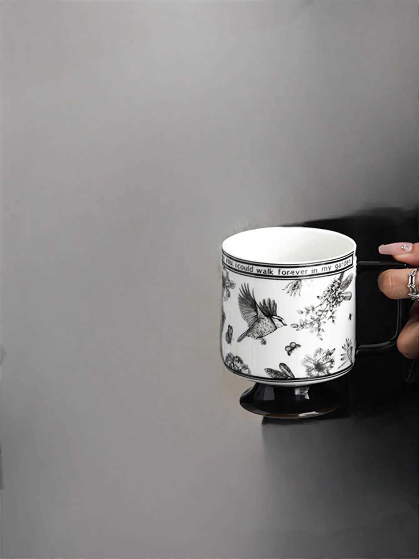 Pinellia retro ceramic coffee cup C251224