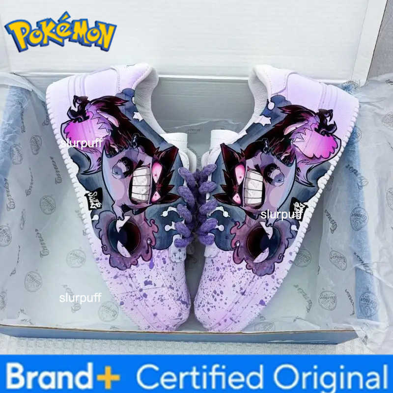 Pokemon Kawaii Anime Hobby Gengar Cartoon Low-Top Canvas Shoes Wear Versatile Casual Shoes Outside Birthday Gift W251224