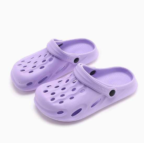 Hole-out shoes for women, summer style, for couples, outerwear, beach-walking, anti-slip, thick sole, odor-resistant, water-proof model, cool sandals 