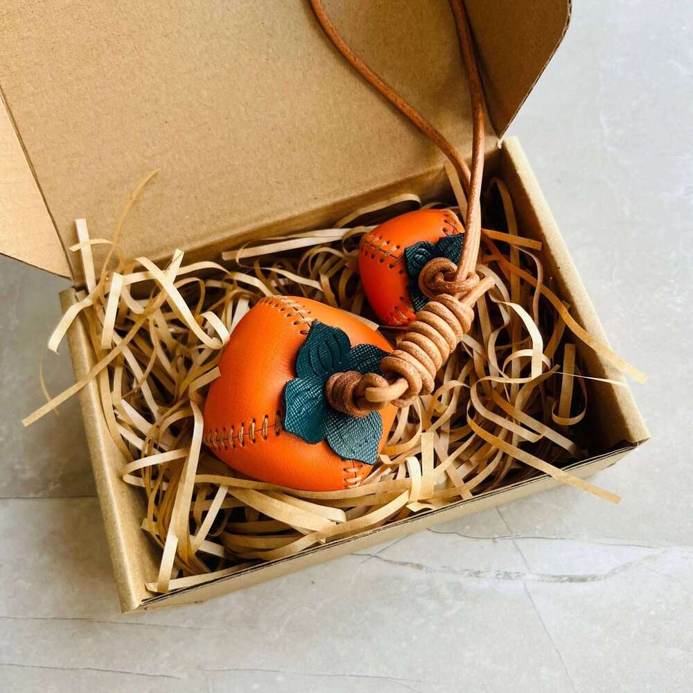 Genuine Handmade Pendants Suitable for Bags Handbag Backpacks,Cute Leather Bag Charms Fruit Keychain Accessories X251224