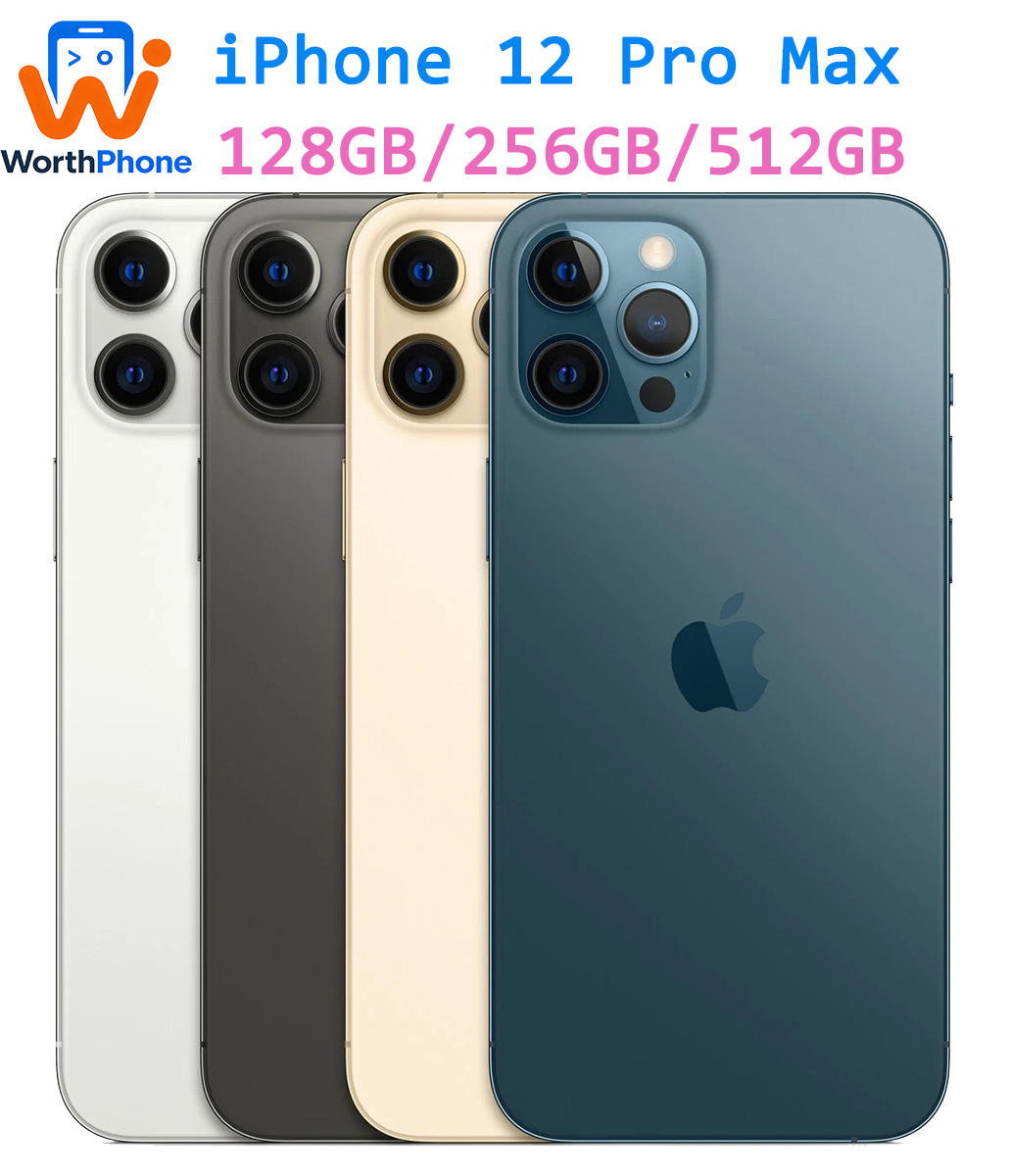 Unlocked iPhone 12 Pro Max with FaceID Available in Multiple Storage Options 128GB / 256GB/512GB Excellent Condition